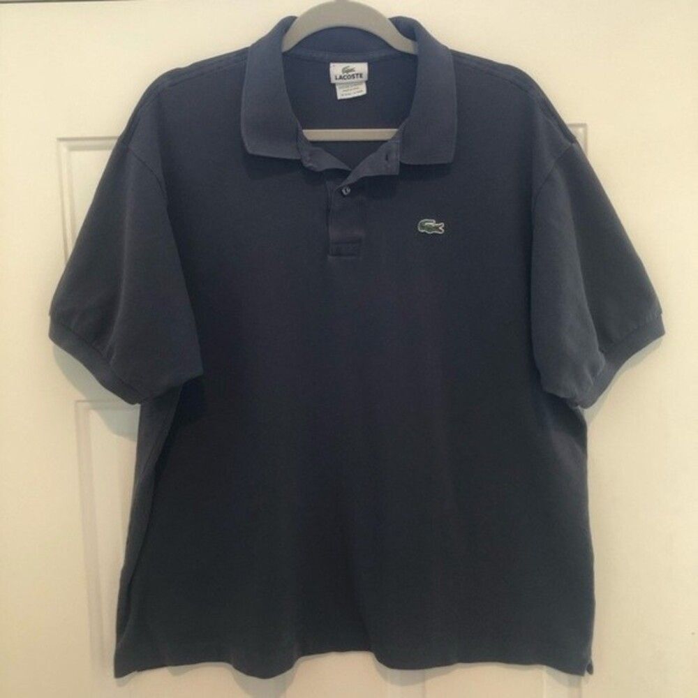 Lacoste Charcoal Gray Cotton Polo Shirt 4XL/9